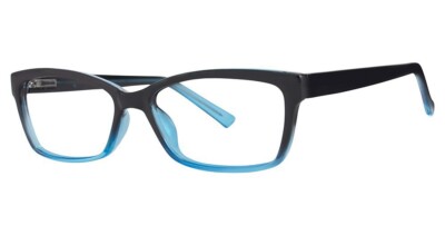 MODERN OPTICAL MELLOW WOMEN'S PLASTIC EYEGLASSES 52-17-145 BLK/BLUE W/ SOFT CASE