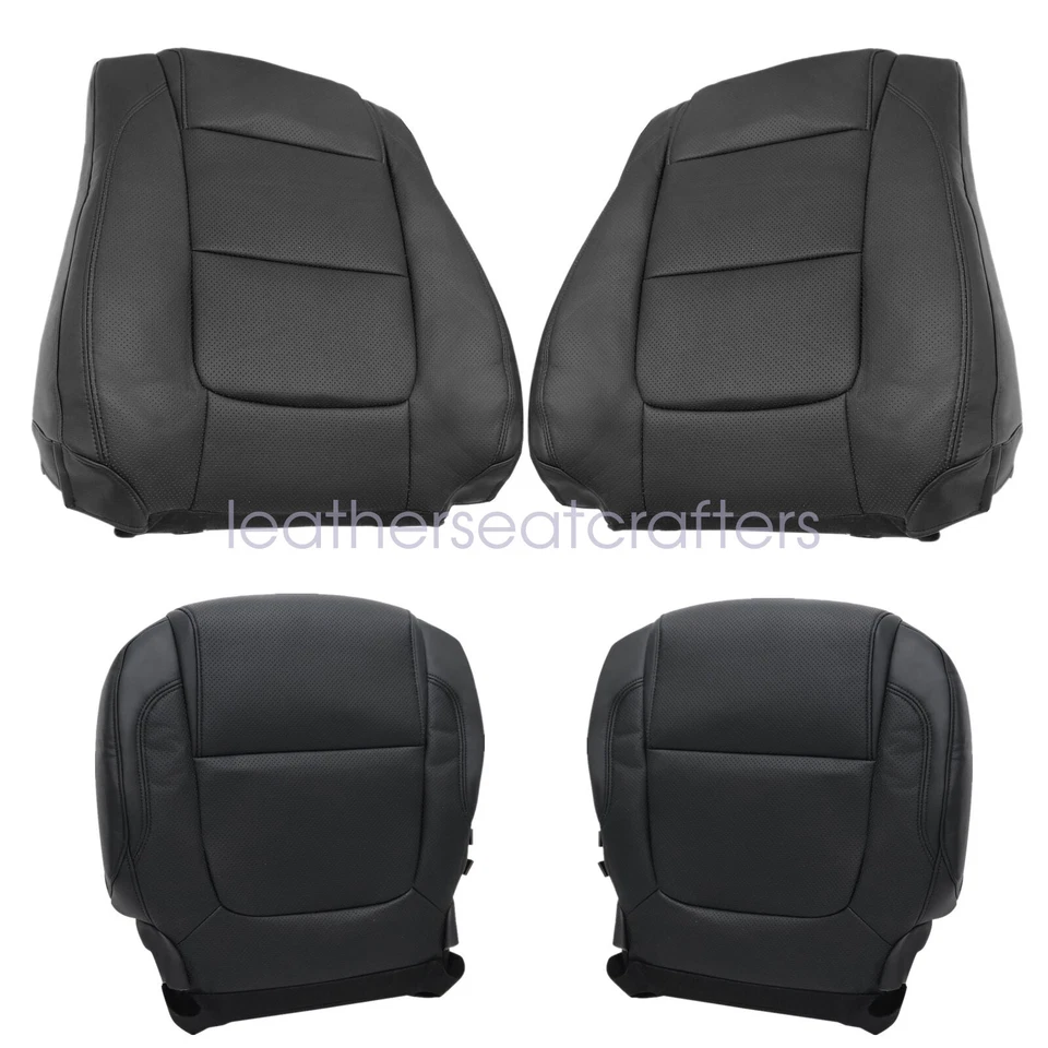 For 2011-2015 Ford Explorer Front Both Side Bottom Top Leather Seat Cover Black Foto 4 de 4