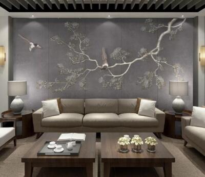 3D Brown Branch Bird 2239 Wallpaper Mural Paper Wall Print Indoor Murals CA Coco