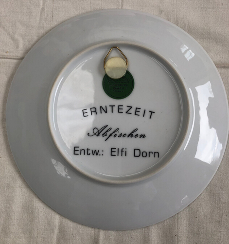 Porzellan-Wandteller - Luisenburg - Erntezeit - Abfischen - Elfi Dorn - Bild 2 von 2