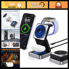 3-in-1 Wireless Charging Station for Apple Devices, Foldable Magnetic Charger St