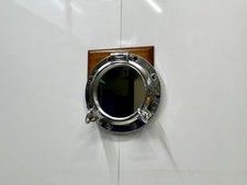 Authentische Seebergung: Aluminium Runde Bullauge Fensterluke mit Spiegel