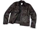 Men's DIESEL Brown Leather Casual Full Zip Bomber Jacket Size XXL