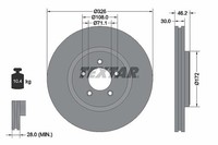 2X Textar Bremsscheibe Vorderachse U.A. FüR Daimler, Jaguar