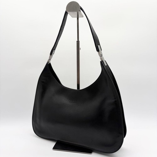GUCCI  Tom Ford Era Leather Hobo Bag Black from Japan