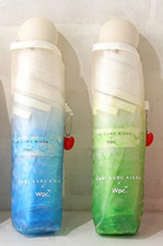 Tabi suru Kissa  Wpc. Cream Soda Folding Vinyl Umbrella Green Blue Japan