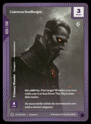 Cairnvox Soulforger A1-150 First Edition Promo Rare Existence Wonders First /150