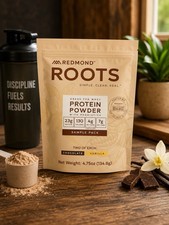 Redmond ROOTS Grass Fed Whey Protein Powder + Probiotics Choc/Van 4.75 oz.