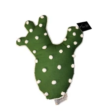 NWT Cactus Accent Pillow Green White 15x12" NEW Boho Southwestern Cacti Western