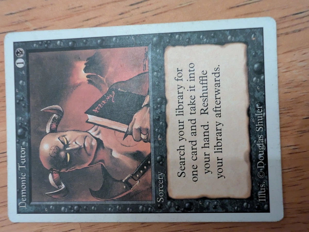 Demonic Tutor Magic: The Gathering Near Mint or Better Uncommon