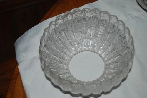 Antique clear glass lamp shade with floral designs