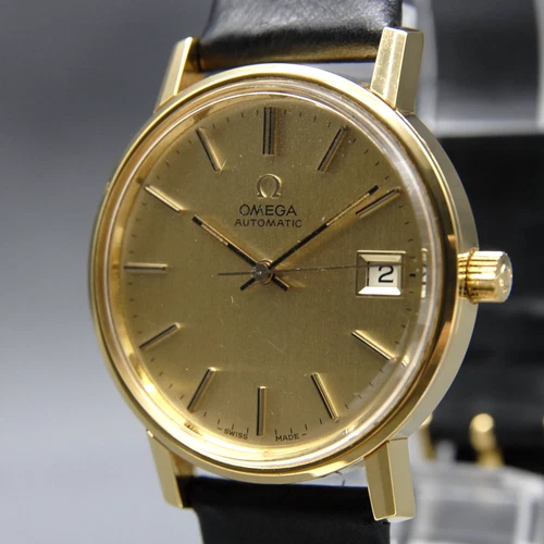Vintage 1974 [Near MINT] OMEGA Seamaster Cal.1012 Gold Date 35mm AT Men's Watch