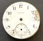 Antique 1909 Elgin Grade 295 Pocket Watch Movement Parts 6s 15j USA