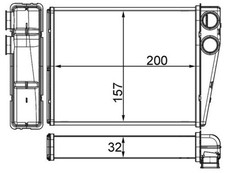 Wärmetauscher Innenraumheizung MAHLE AH 263 000S für MERCEDES KLASSE W251 V251
