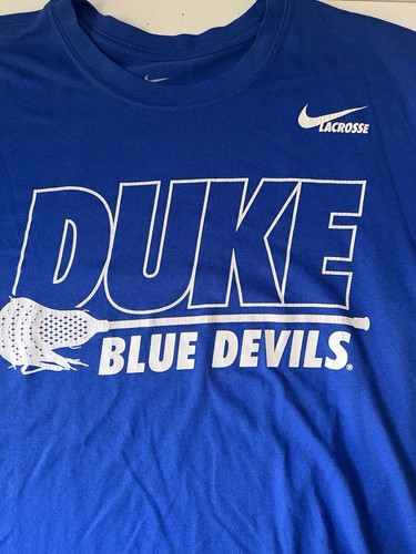 Nike Duke Lacrosse Blue Devils T-Shirt Medium Athletic Cut Kurzarm  - Bild 3 von 5