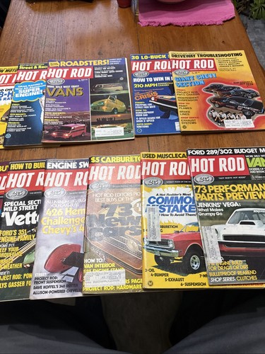 1972 HOT ROD Magazine Lot Of 11 Issues  - Nice Shape!