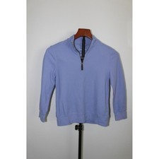 Tommy Bahama Kids Light Purple 1/4 Zip Pique Cotton Pullover Size Medium 7/8