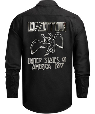 LED ZEPPELIN Heavy Metal Band Men's Plaid Flannel (Multiple Variations)