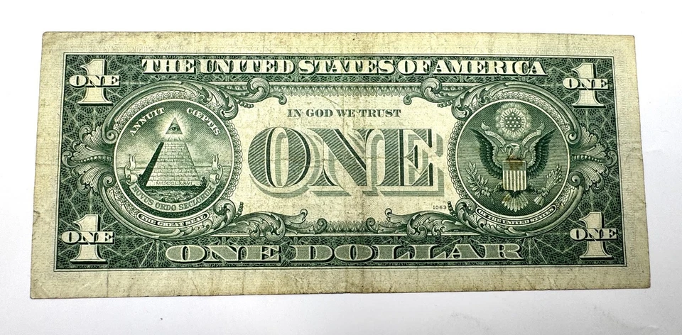 FANCY 7 of a Kind NEAR-SOLID # 77777776 ( SEVEN SEVEN'S SERIAL ) $1 1963B BARR - Image 3 of 3