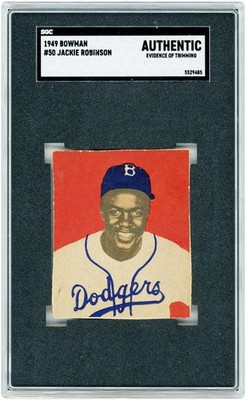 Jackie Robinson Brooklyn Dodgers 1949 Bowman #50 SGC Rated Auth