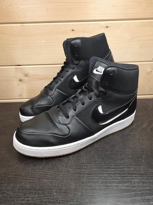 Nike Ebernon Mid Premium Sneaker Herren UK 9,5 EU 44,5 Schwarz Gummisohle AQ1771-002