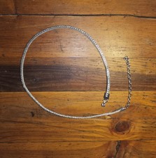 Silver Rhinestone Belly Chain with Charm