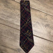 Tommy Hilfiger Necktie Winter Sports Theme 100 Italian Silk