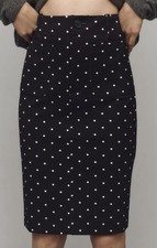 Anthropologie Maeve Colette Skirt NWT Medium Black White Polka Dot