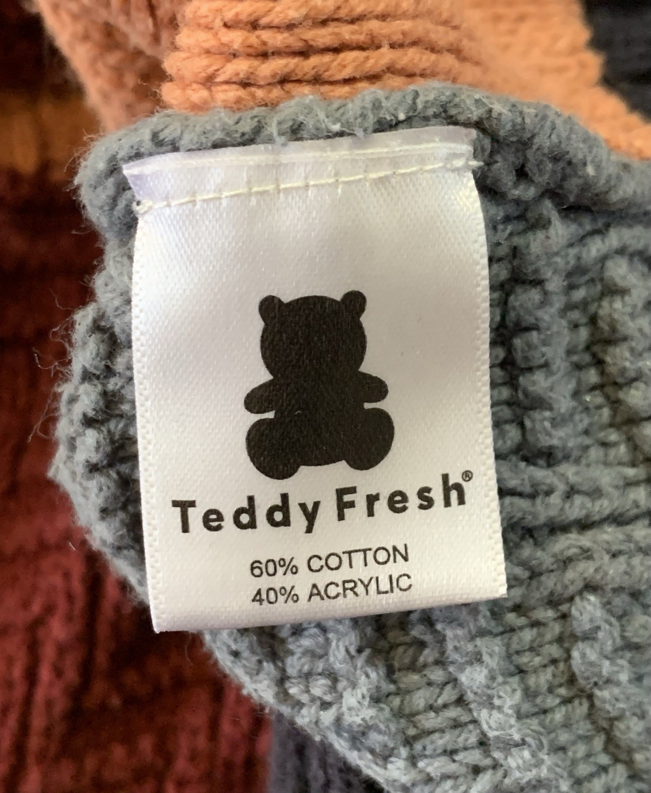 Teddy Fresh Multicolor Patchwork Knit Sweater Cre… - image 13