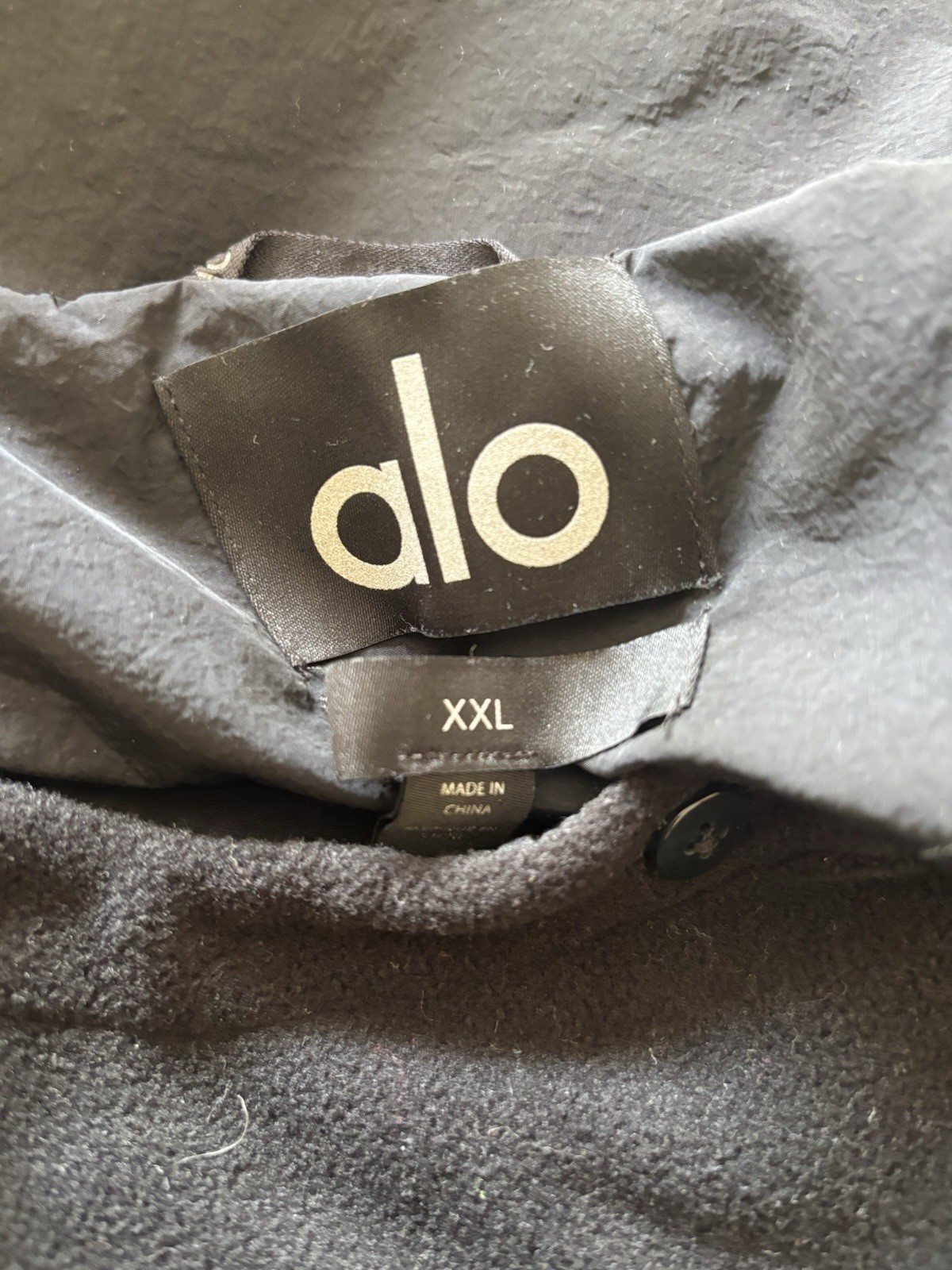 ALO Yoga Crinkle On The Move Black Trench Coat Womens Unisex Size XXL image 2