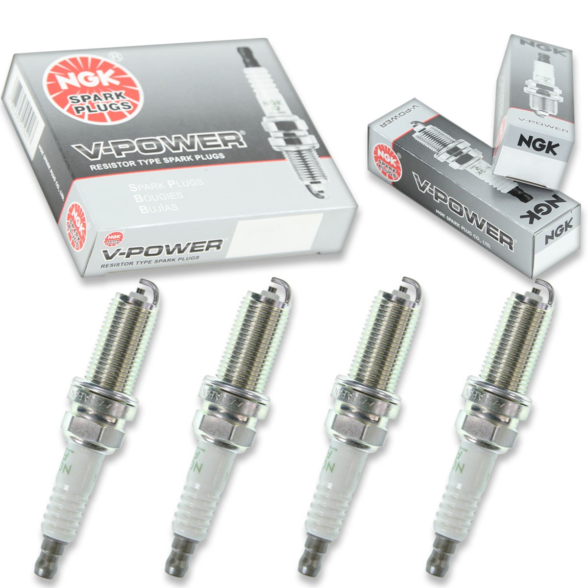 4pcs 11-13 Yamaha LF350A NGK V-Power Spark Plugs 350 HP Kit Set Engine lh