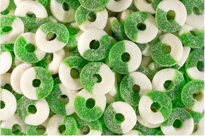 Albanese Green Apple Gummy Rings 4.5lb Bag-- FREE SHIPPING