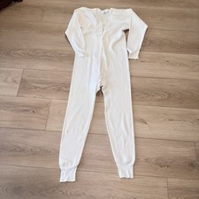 Vtg Sears Roebuck  Co Long Johns Thermal Underwear Size 46 Ivory