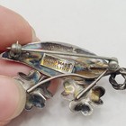 Vintage Handmade Sterling Silver Floral Leaf Brooch Pin 5.57g Modernist — photo 6