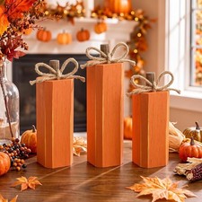 3 Pcs Thanksgiving Wooden Decorations Fall Tiered Tray Decor
