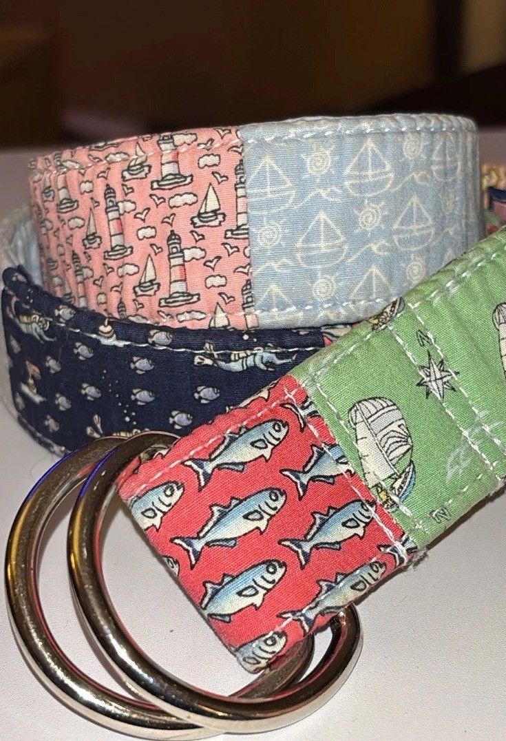 Vineyard Vines Patchwork D Ring Nautical Belt Siz… - image 2