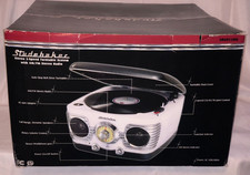 Studebaker Retro 3 Speed Turntable Record Player AM FM Stereo Radio SB6053BW