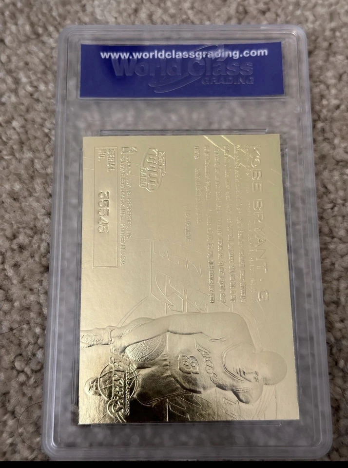 1996-97 Fleer 23KT Gold KOBE BRYANT Rookie Card WCG 10 Gem Mint Purple Auto RC - Image 2 of 2