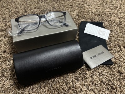 Giorgio Armani Eyeglasses Frames, AR 7183 5567, 55-17-150, Gray Blue Gold, Italy