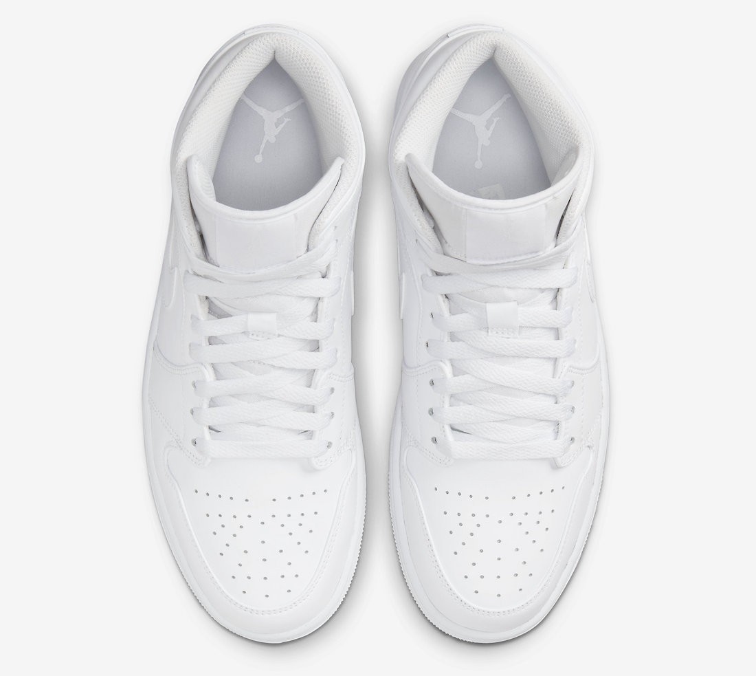 Size 12 - Jordan 1 Mid Triple White for sale online | eBay