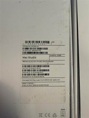 Mac Studio M3 Ultra | 512GB Unified Memory | 4TB SSD |  RFB