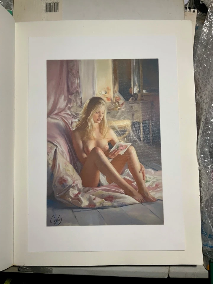 Calas, J-M_Pastel Original Femme Érotique art Nude A3 sur Papier Ingres - Photo 3/4