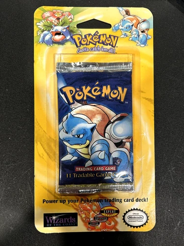 1999 POKEMON BASE SET BLISTER BOOSTER PACK POSSIBLE SHADOWLESS BLASTOISE WOTC