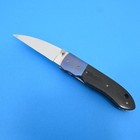 DARROLD E. OLSON OR CUSTOM LINERLOCK ANODIZED TITANIUM & BLACK MICARTA-MINT — photo 1
