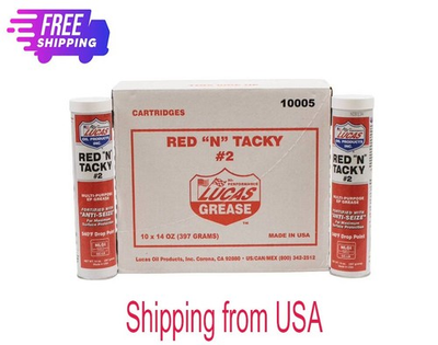 #ad #ad Lucas Red N Tacky Grease 10005 Tube 14 oz Red 10 Pack $45.50