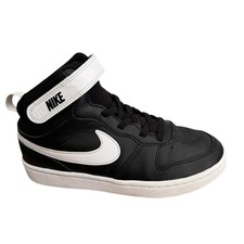 Nike Court Borough Mid 2 Shoes Youth Size 2.5Y Black White Sneakers CD7783-010
