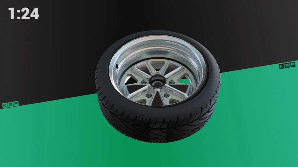 VW Beetle Custom 17in Fuchs 1/24 - Immagine 3 di 4