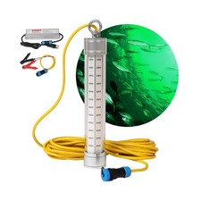 LED Underwater Fishing Light, 200W 110V 12V 30000LM Waterproof LED Green Su...