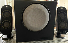 Logitech X-230 2.1 Wired Computer Speakers w/Subwoofer, Volume, Headphone, Black