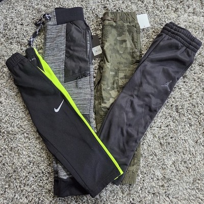 Nike Jordan Lee Steve's Jeans Boys Jogger Athletic Pants Adjustable Waist Sz 4